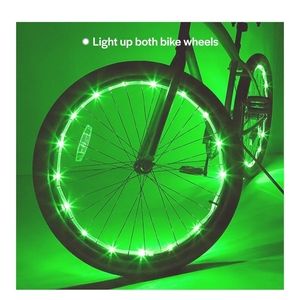 Green bicycle lights